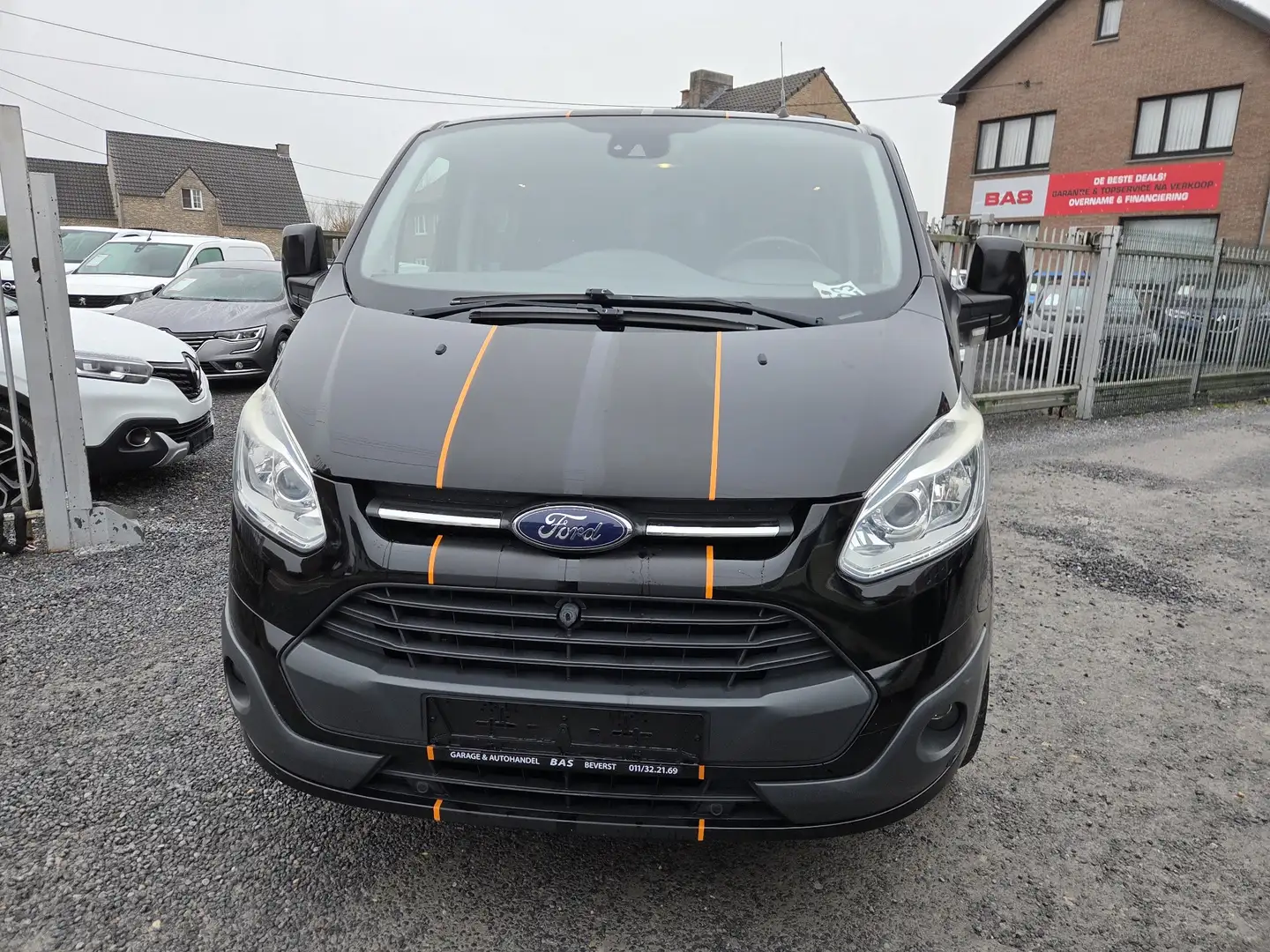 Ford Transit Custom 2.2D☆DUBBEL CABINE 5ZIT LICHTE VRACHT☆CAM☆CRUISE☆ Noir - 2