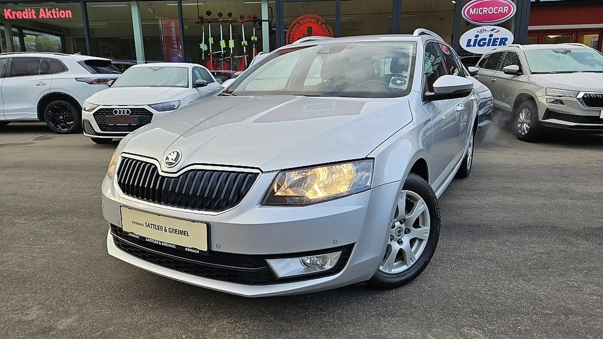 Skoda Octavia Combi 2,0 Elegance TDI 4x4 Green tec Silber - 1