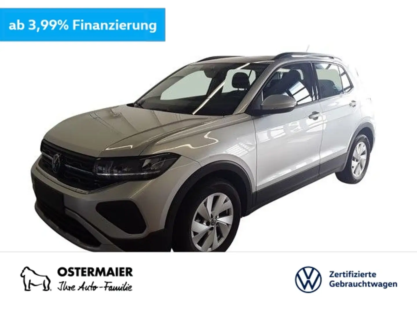 Volkswagen T-Cross 1.0TSI 115PS NP.31t..NAVI.SHZG.LED.5JG.ACC.16 Zilver - 1