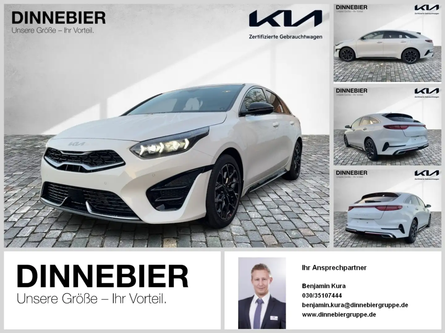 Kia ProCeed / pro_cee'd PROCEED 1.5T DCT GT-Line LED+Kamera+Navi+SHZ Blanc - 1