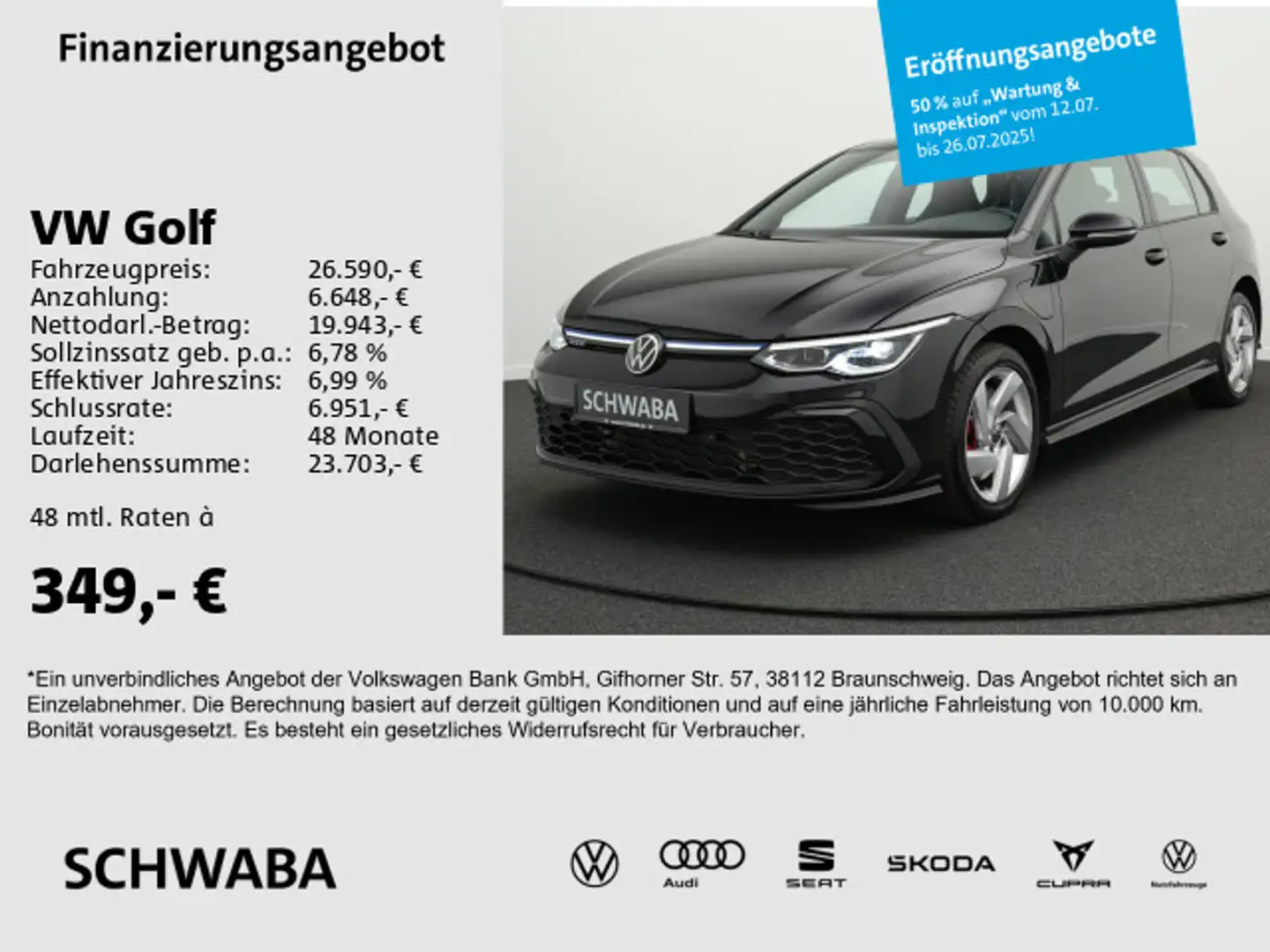 Volkswagen Golf GTE VIII GTE 1.4 eHybrid DSG *ACC*LED*NAVI*17'' Noir - 1
