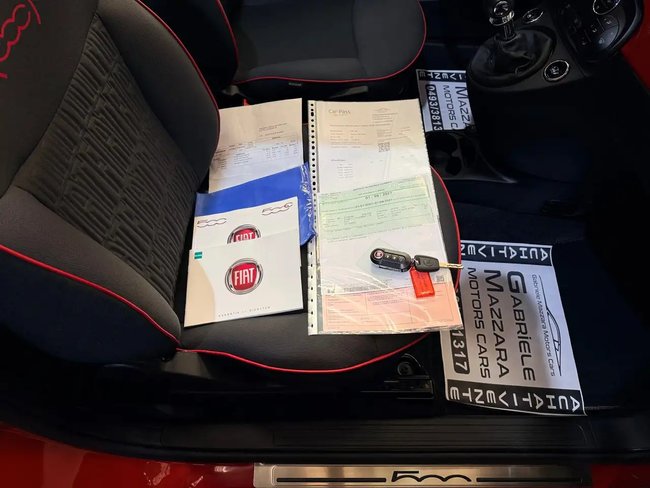 Fiat 500C 1.0i Hybride/Essence Édition Red GPS Airco CarPlay J.A, миниатюра 28
