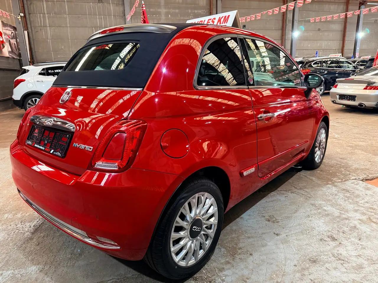 Fiat 500C 1.0i Hybride/Essence Édition Red GPS Airco CarPlay J.A, миниатюра 5