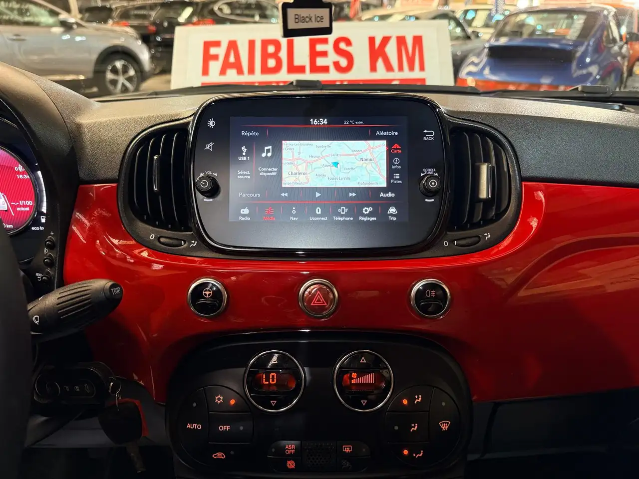 Fiat 500C 1.0i Hybride/Essence Édition Red GPS Airco CarPlay J.A, миниатюра 24