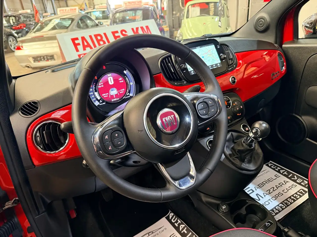 Fiat 500C 1.0i Hybride/Essence Édition Red GPS Airco CarPlay J.A, миниатюра 17