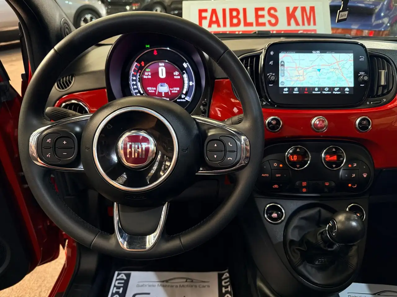 Fiat 500C 1.0i Hybride/Essence Édition Red GPS Airco CarPlay J.A, миниатюра 21