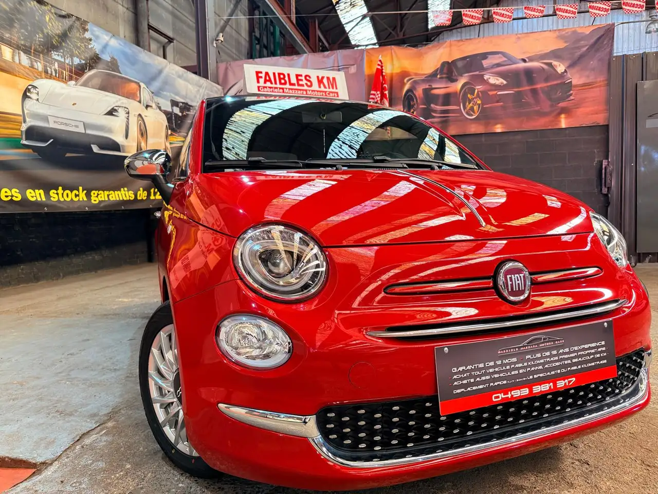 Fiat 500C 1.0i Hybride/Essence Édition Red GPS Airco CarPlay J.A, миниатюра 2