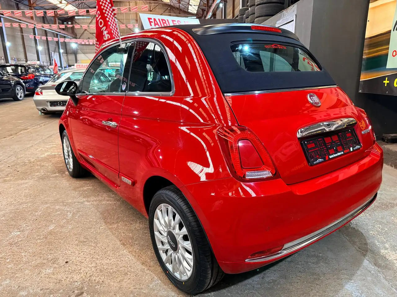 Fiat 500C 1.0i Hybride/Essence Édition Red GPS Airco CarPlay J.A, миниатюра 4