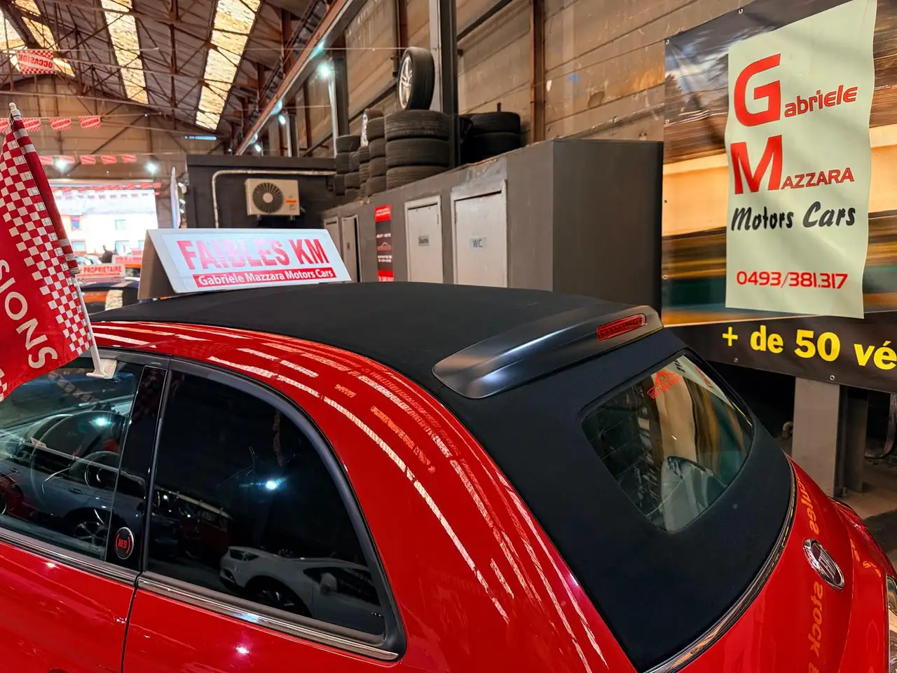 Fiat 500C 1.0i Hybride/Essence Édition Red GPS Airco CarPlay J.A, миниатюра 14