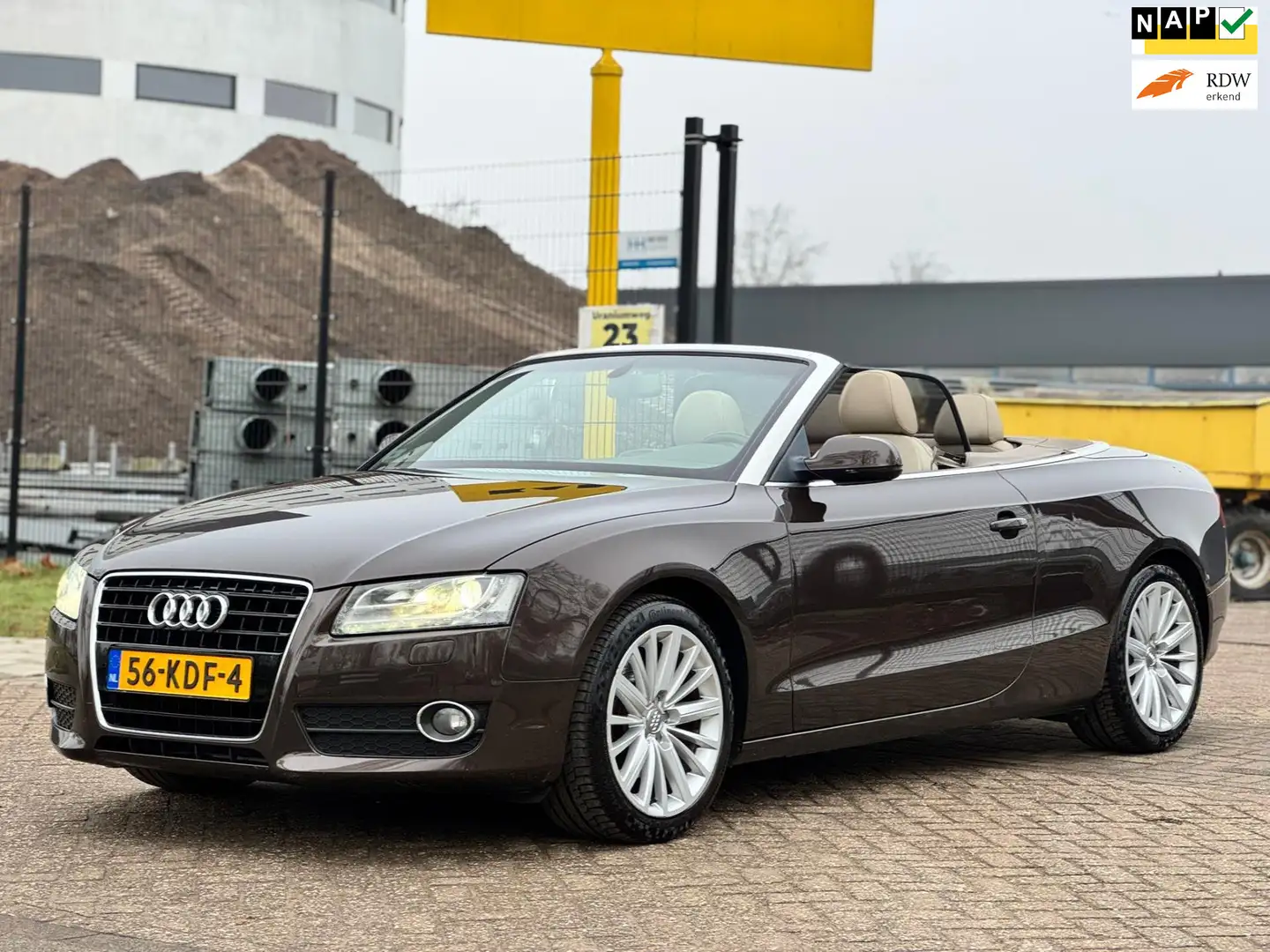 Audi A5 Cabriolet 3.2 FSI Pro Line|ORIGINEEL NL|LAGE KM ME Brun - 1