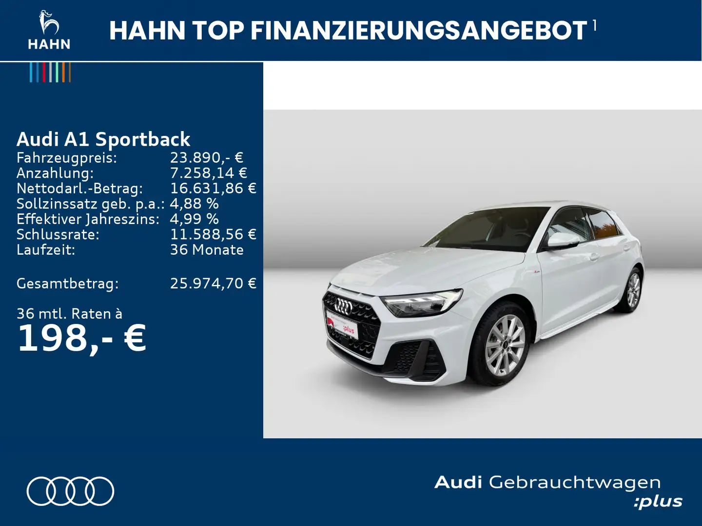 Audi A1 25TFSI S-tronic S line  LED Virtual Weiß - 2