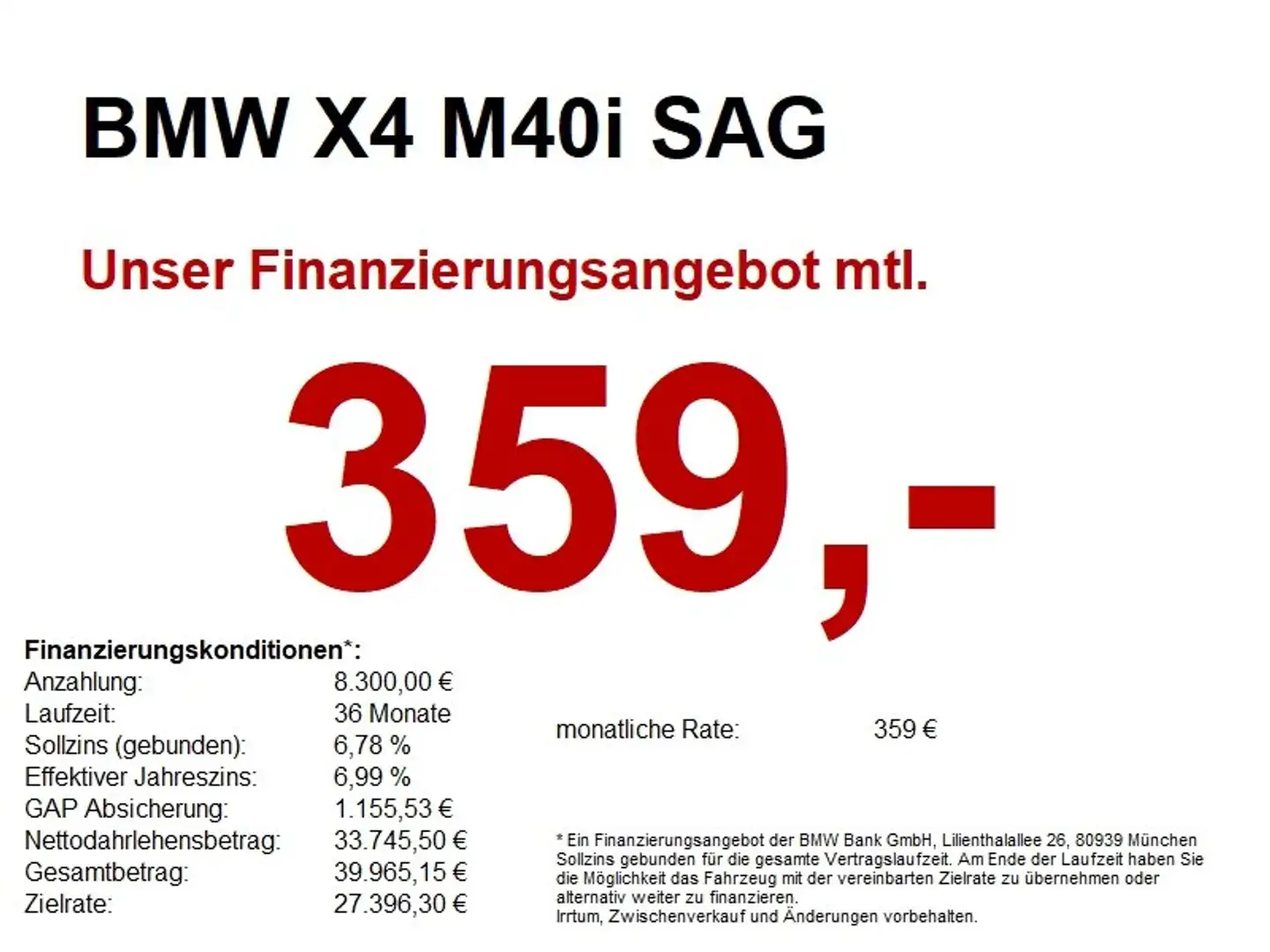 BMW X4 M 40i SAG ACC/HUD/LED+/PAN/4xSH/MEMO/CAM/GALVA Noir - 1