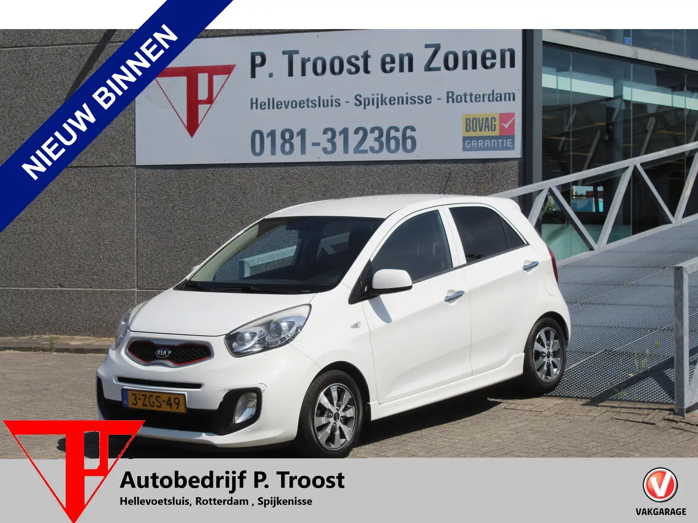 Kia Picanto 1.0 CVVT X-treme *meeneemprijs*APK t/m 19-10-2025/ Wit - 1