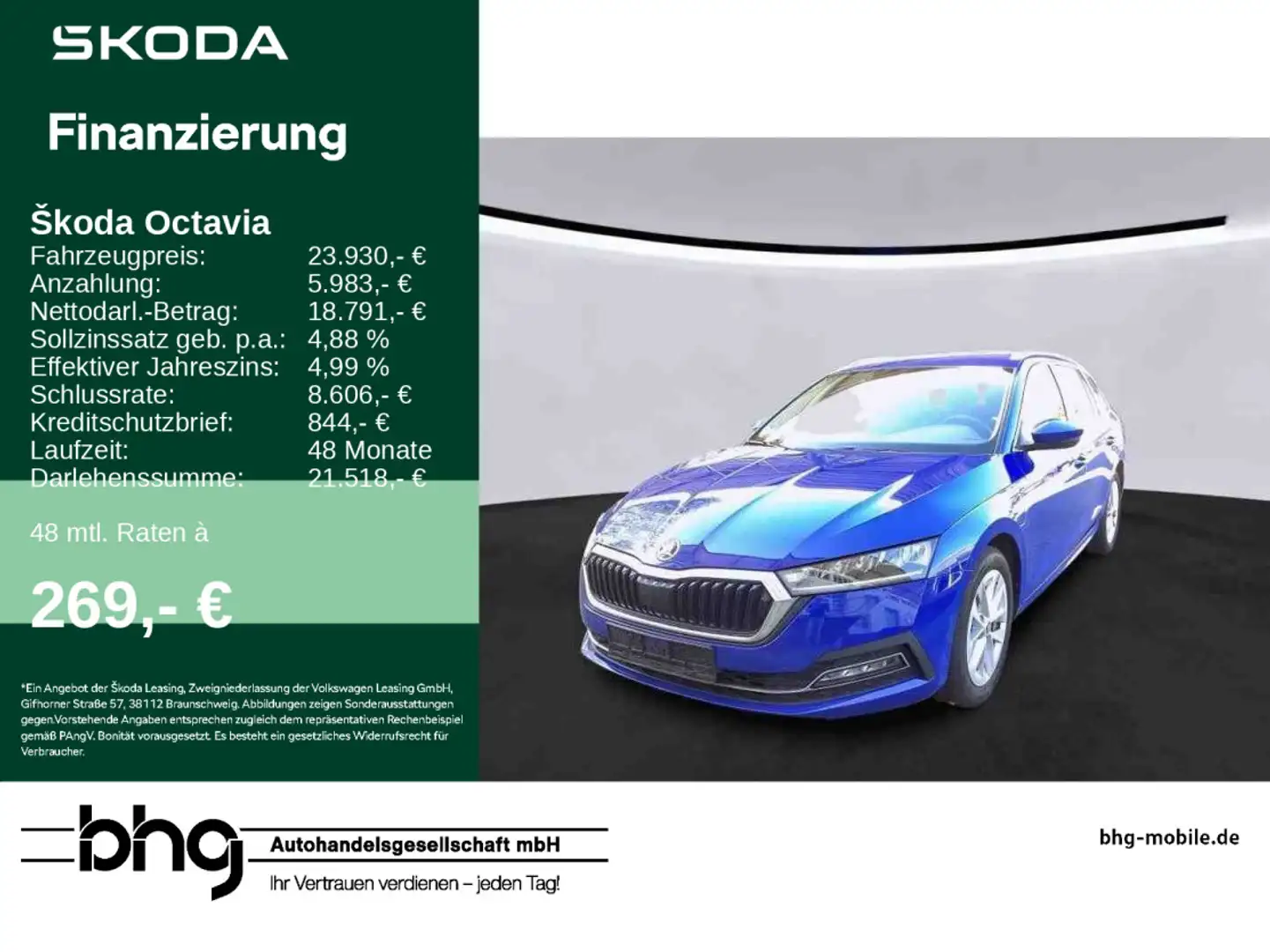 Skoda Octavia Combi 1.4 TSI iV DSG Style #LED #Keyless Blau - 1