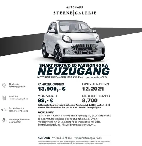 smart forTwo fortwo EQ/COUPE/LED/TEMPOM/SITZHEIZ/DAB/DSB MFL