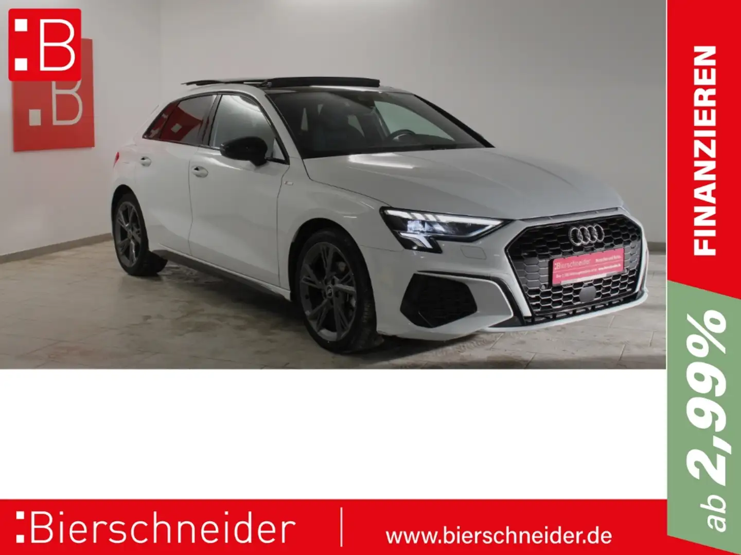 Audi A3 Sportback 35 TDI S-Tronic 2x S-Line Black 18 ACC Weiß - 1
