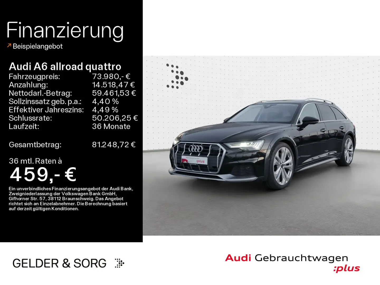 Audi A6 allroad 55 TDI AHK*HuD*B&O*Pano*Air Zwart - 1