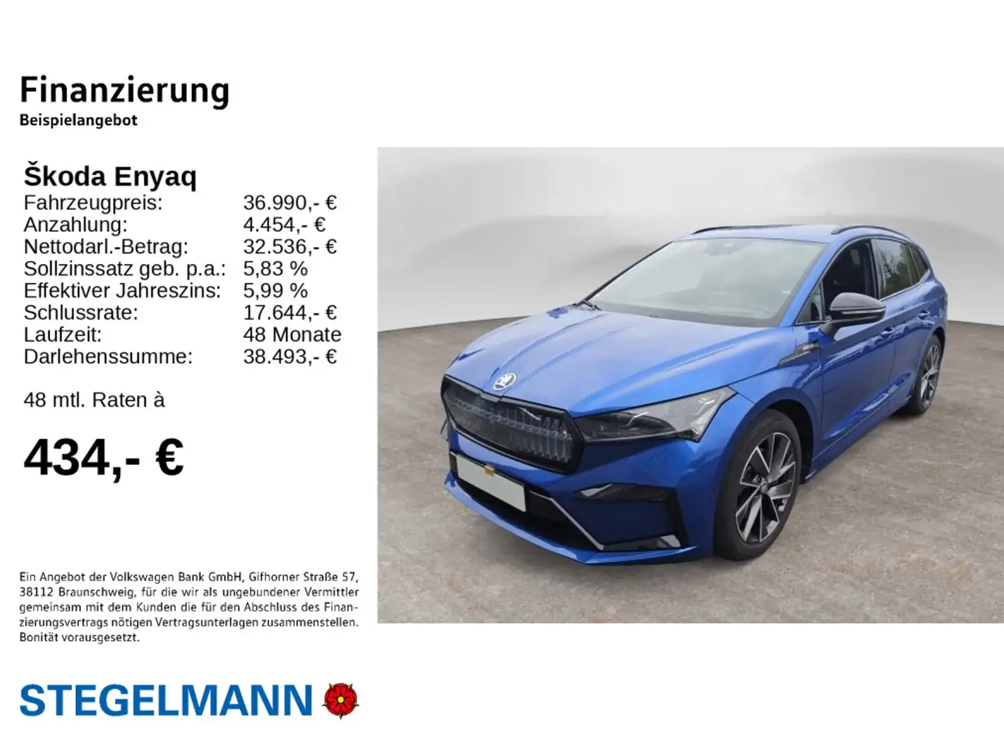Skoda Enyaq 80X Sportline 195kW/77kWh *AHK*Head-Up*Mat Blau - 2