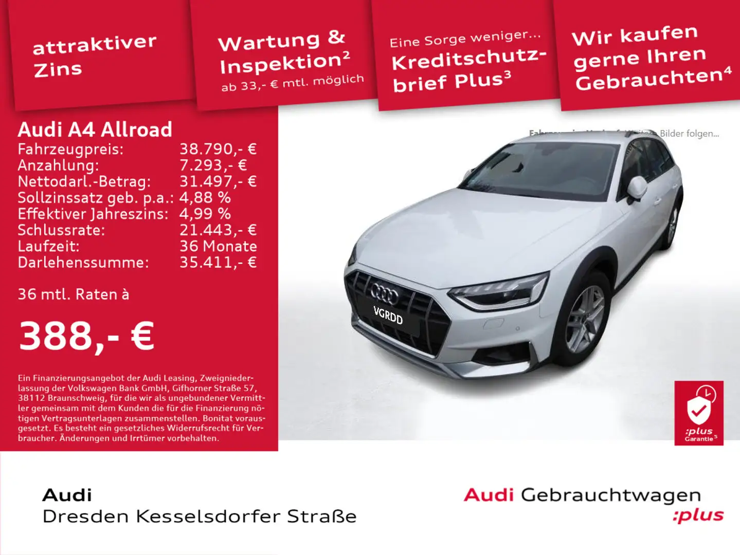Audi A4 allroad A4 allroad quattro 40 TDI 150(204) kW(PS) S tron Blanc - 1