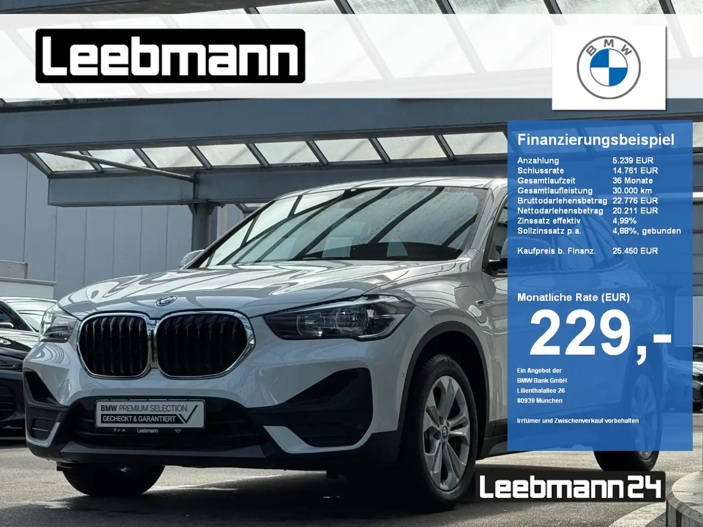 BMW X1 xDrive25e Adv. NAVI/ParkAssi 2 JAHRE GARANTIE Blanc - 1