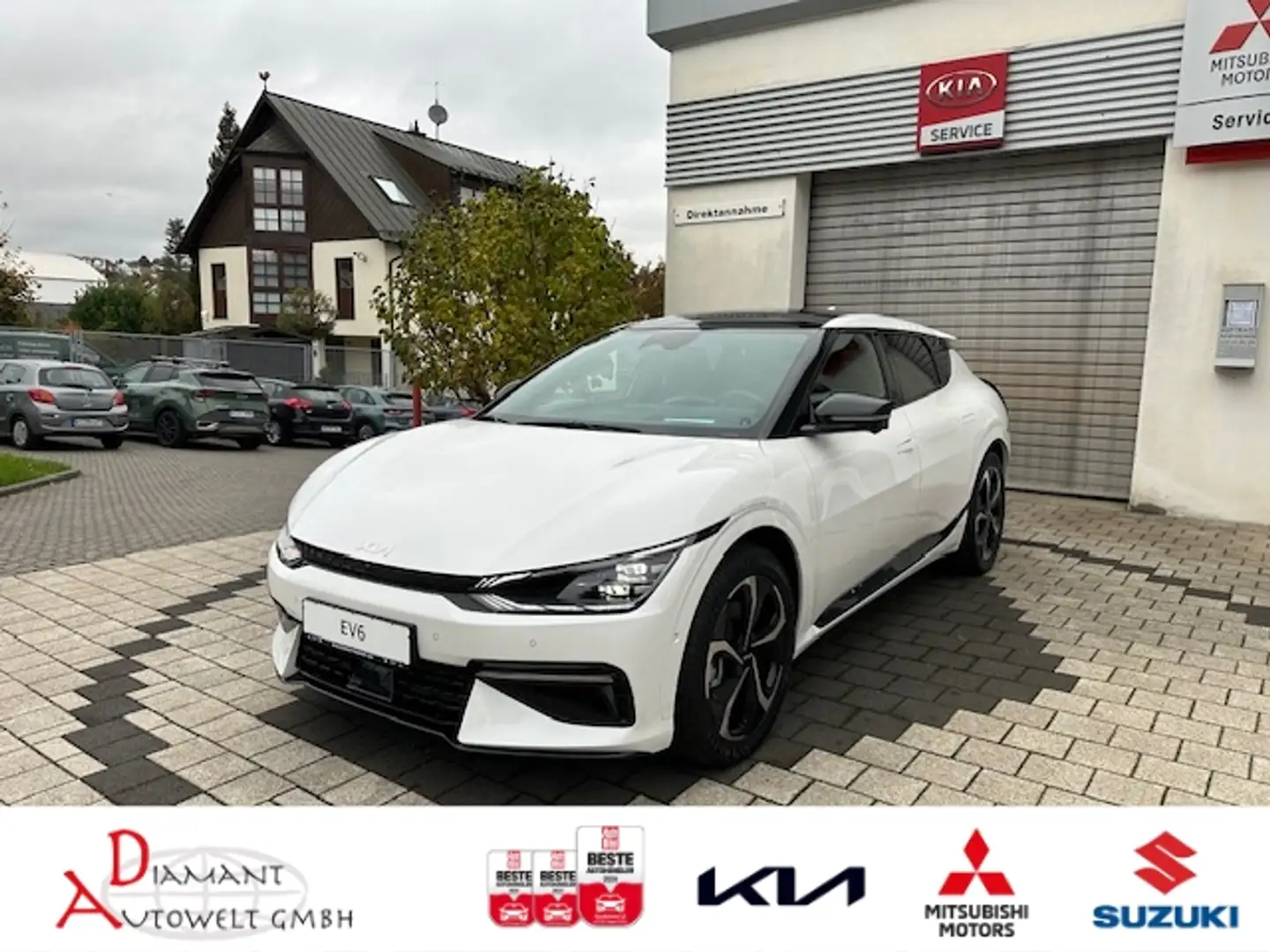 Kia EV6 77.4 GT-Line RWD Wärmepumpe Glasdach Assist+ und S Weiß - 1