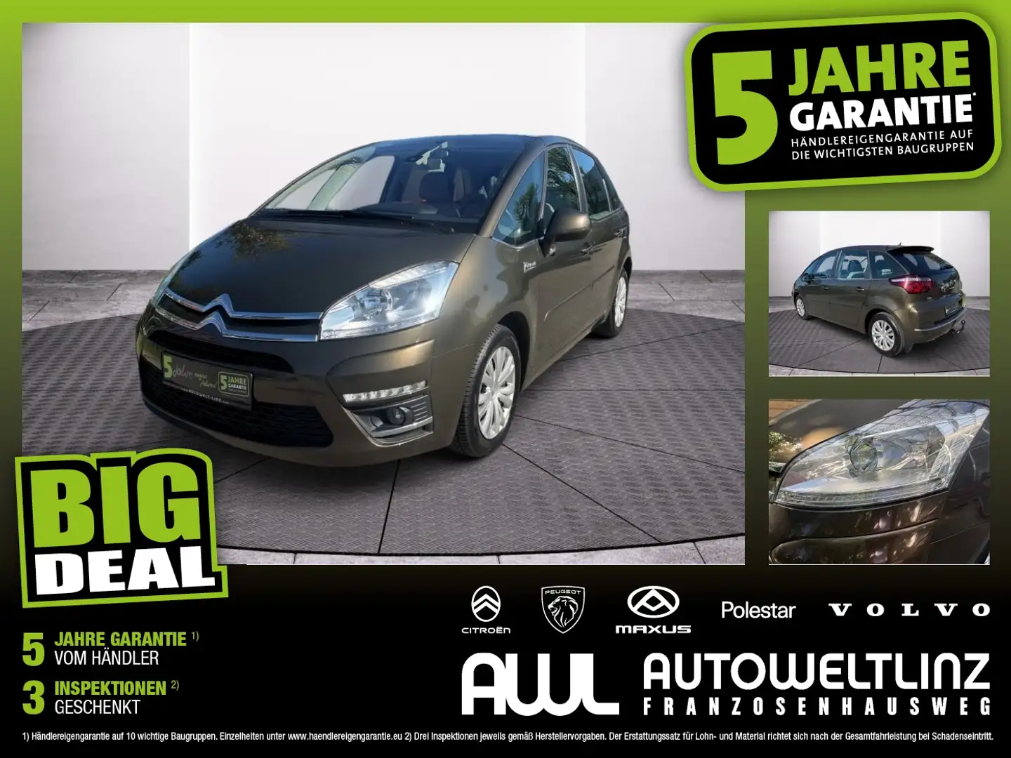 Citroen C4 Picasso 1.6 HDi 110 Collection AHK+Erstbesitz Braun - 1