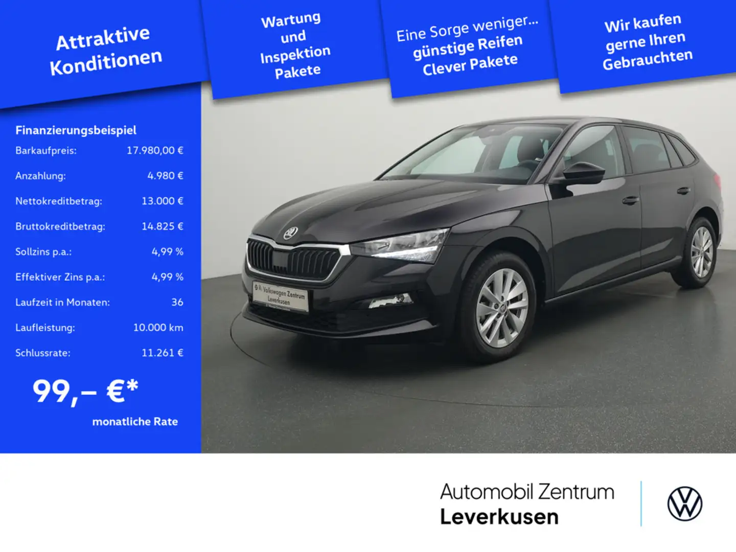 Skoda Scala Selection VIRT LED ACC SHZ CARPLAY PDC Schwarz - 1