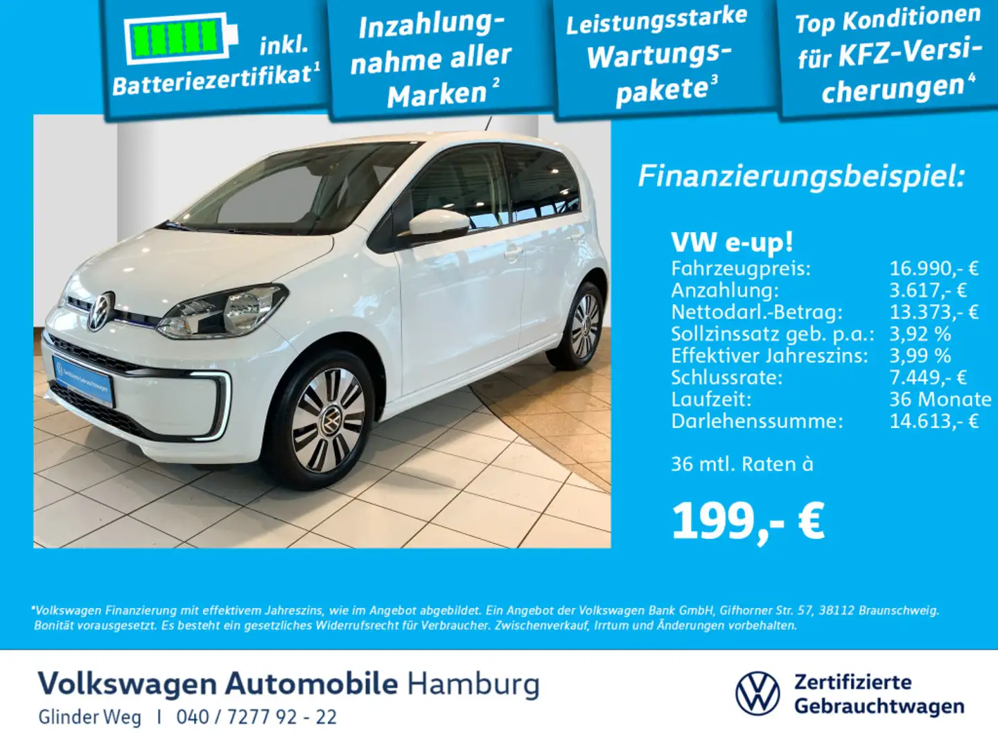 Volkswagen e-up! Style Plus Kamera LED Sitzhzg Blanco - 1