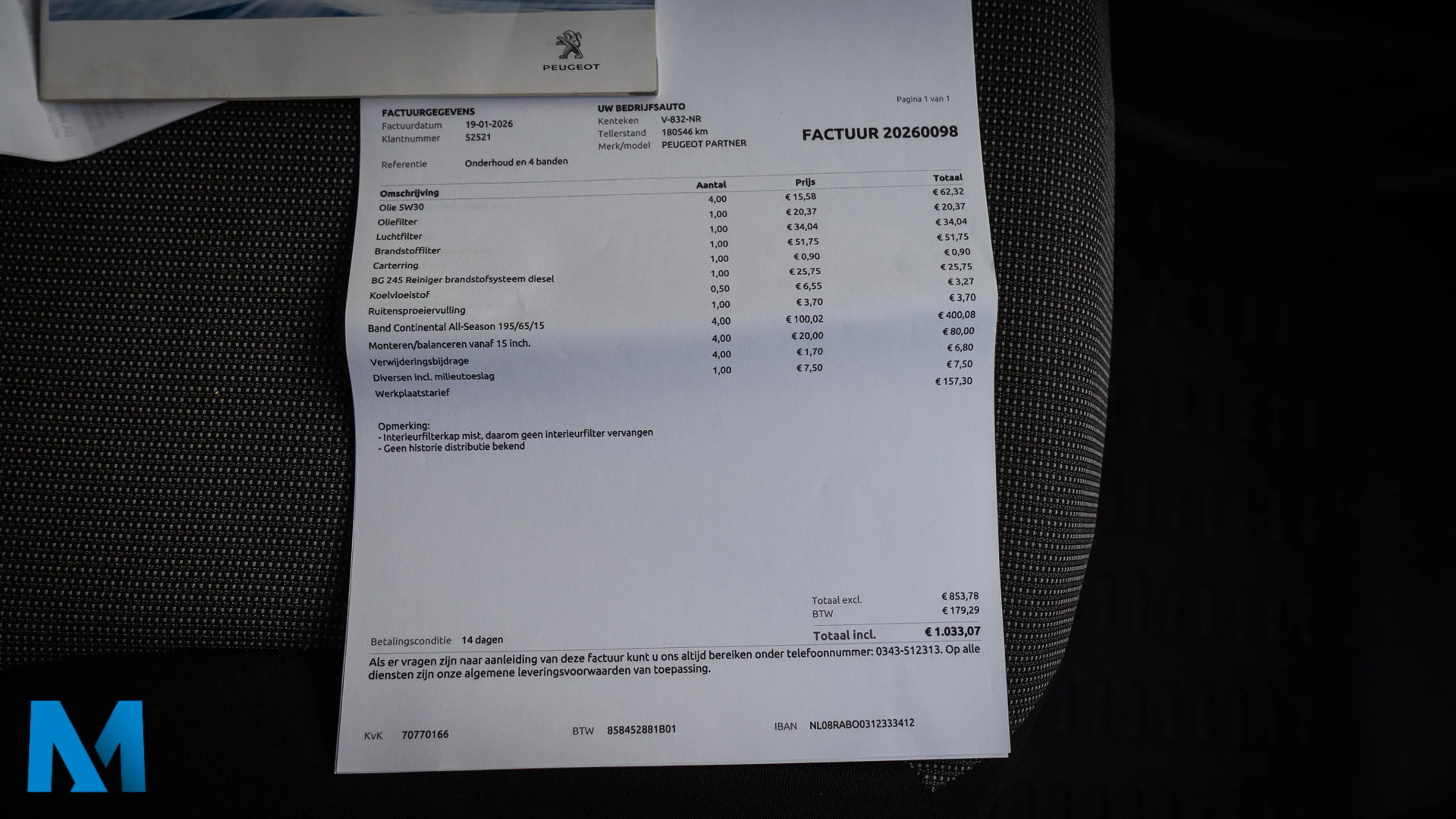 Peugeot Partner 120 1.6 BlueHDi 75 Pro | Nieuwe D.riem | Airco | C — photo 39