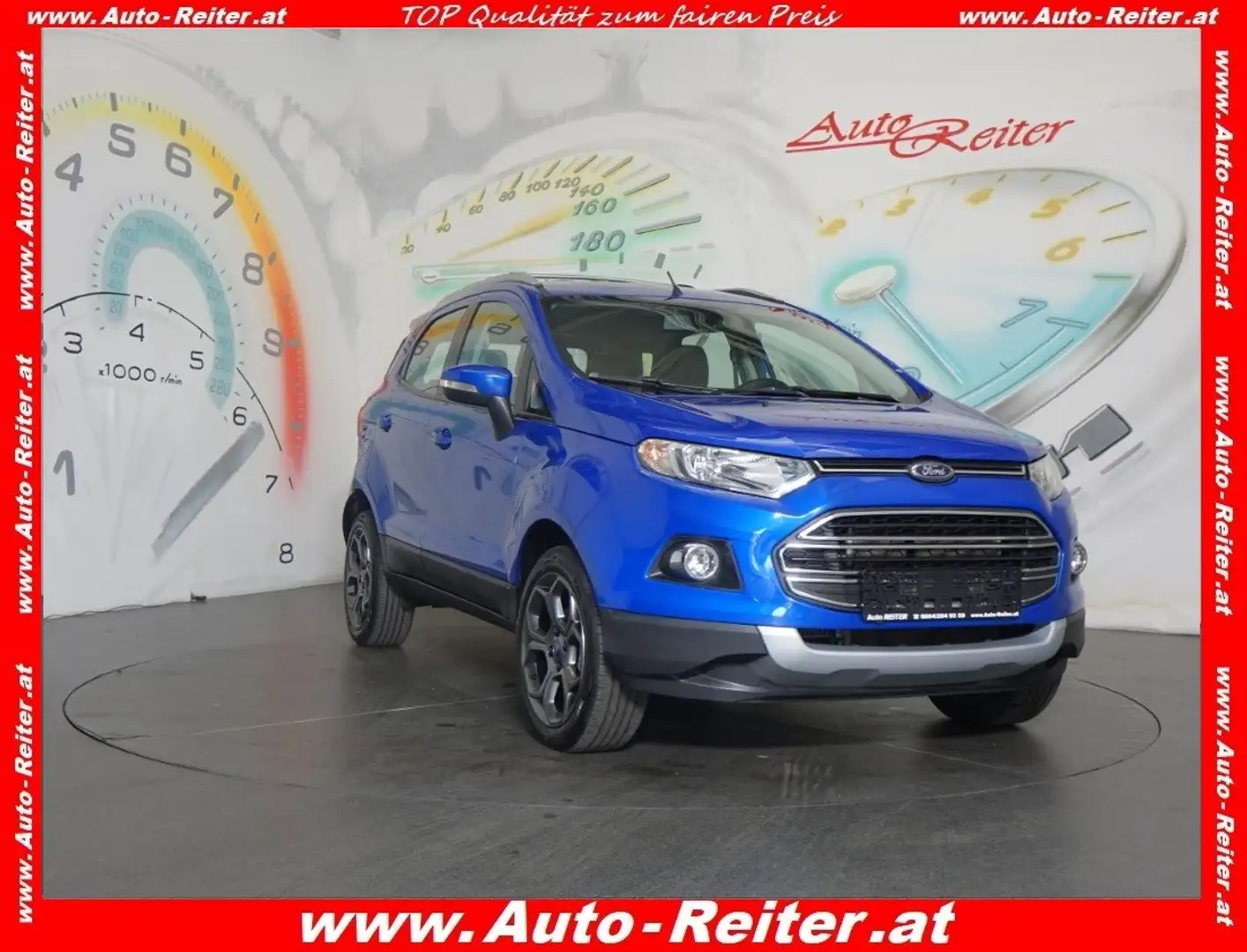 Ford EcoSport 1,0 EcoBoost Titanium *TEILLEDER-TEMPOMAT, PDC* Blau - 1