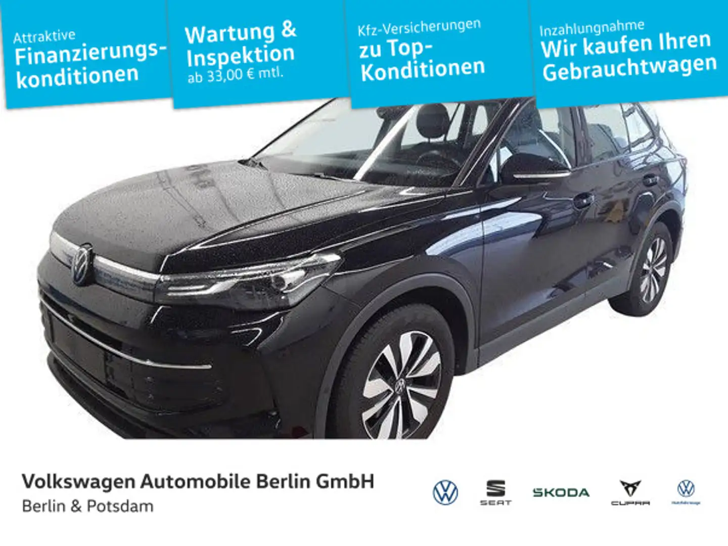 Volkswagen Tiguan 1.5 eTSI Goal 5J-Garantie Pano AHK 360° Schwarz - 1