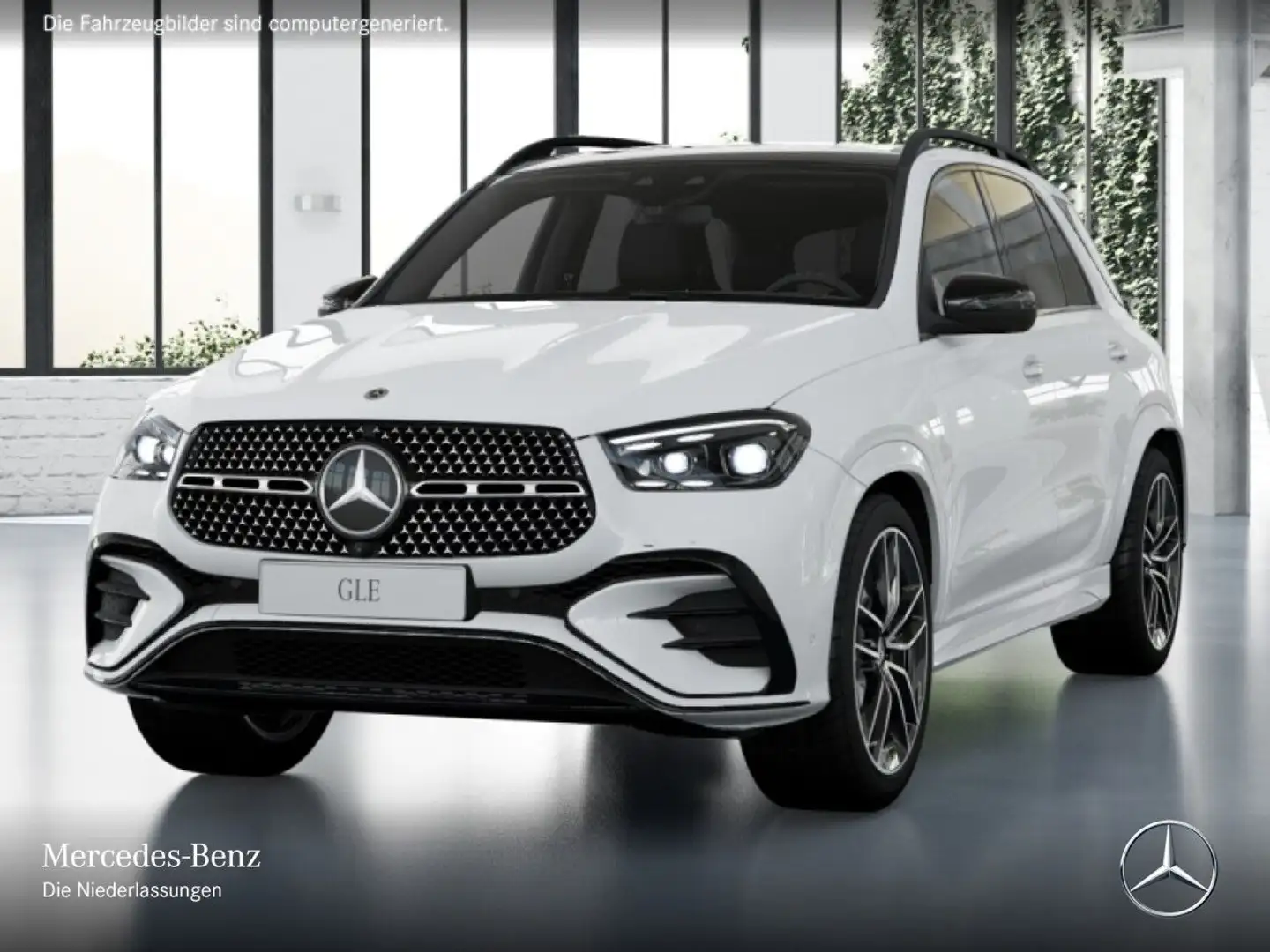 Mercedes-Benz GLE 450 d 4M AMG+NIGHT+PANO+360+AHK+MULTIBEAM+22" Weiß - 2