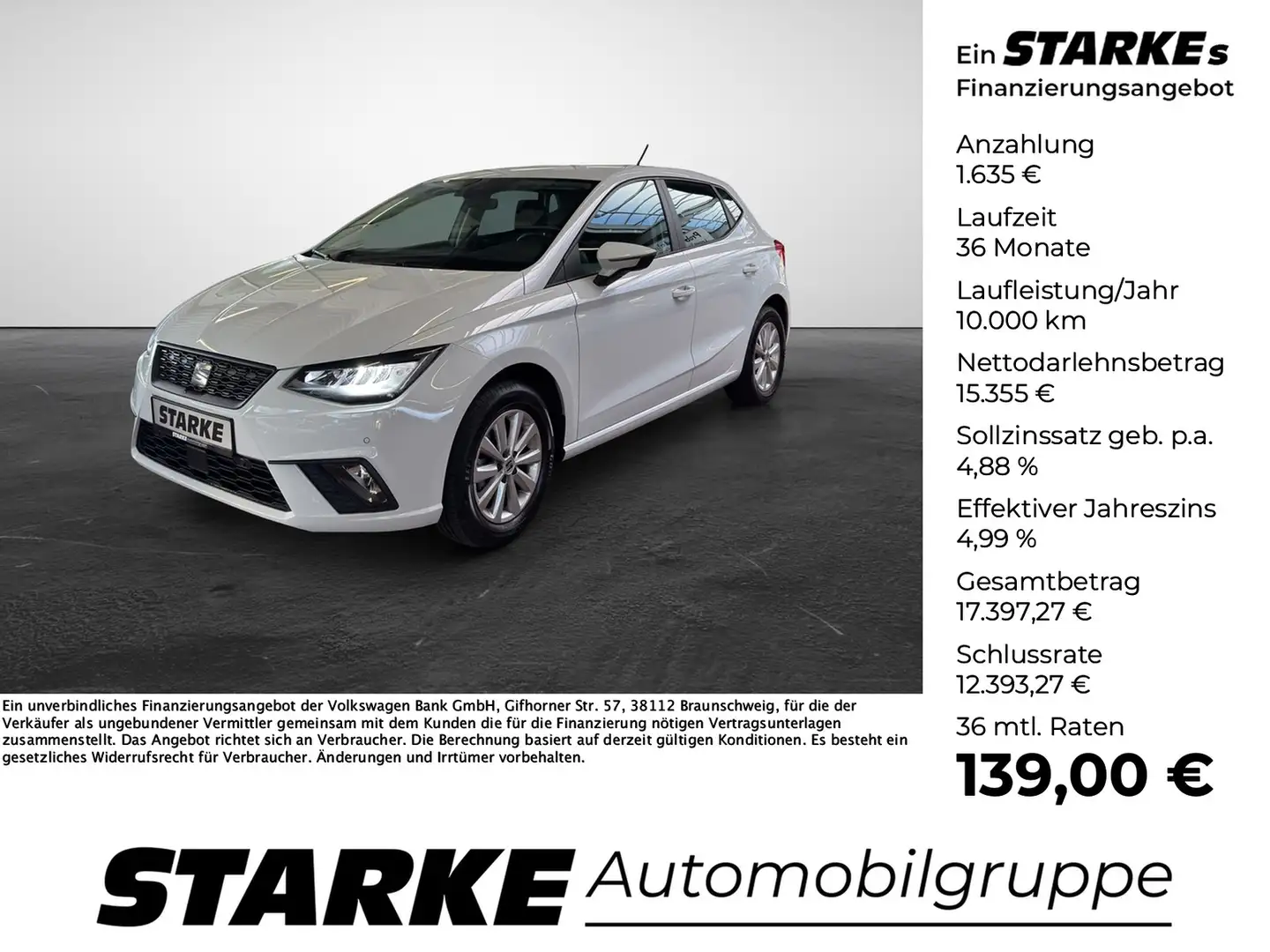 SEAT Ibiza 1.0 TSI Style Weiß - 1