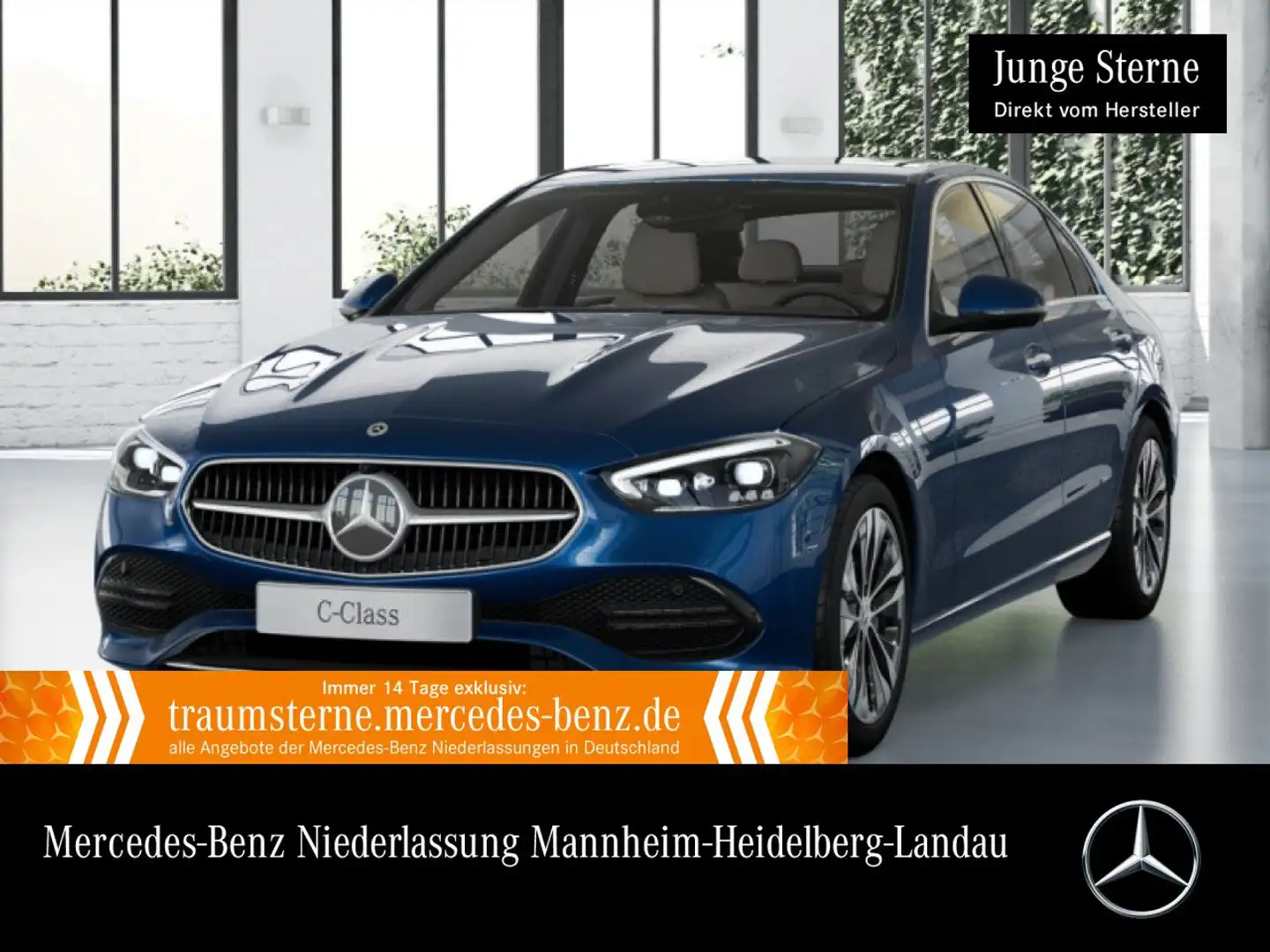 Mercedes-Benz C 300 e AVANTG+360+KEYLESS+9G Blau - 1