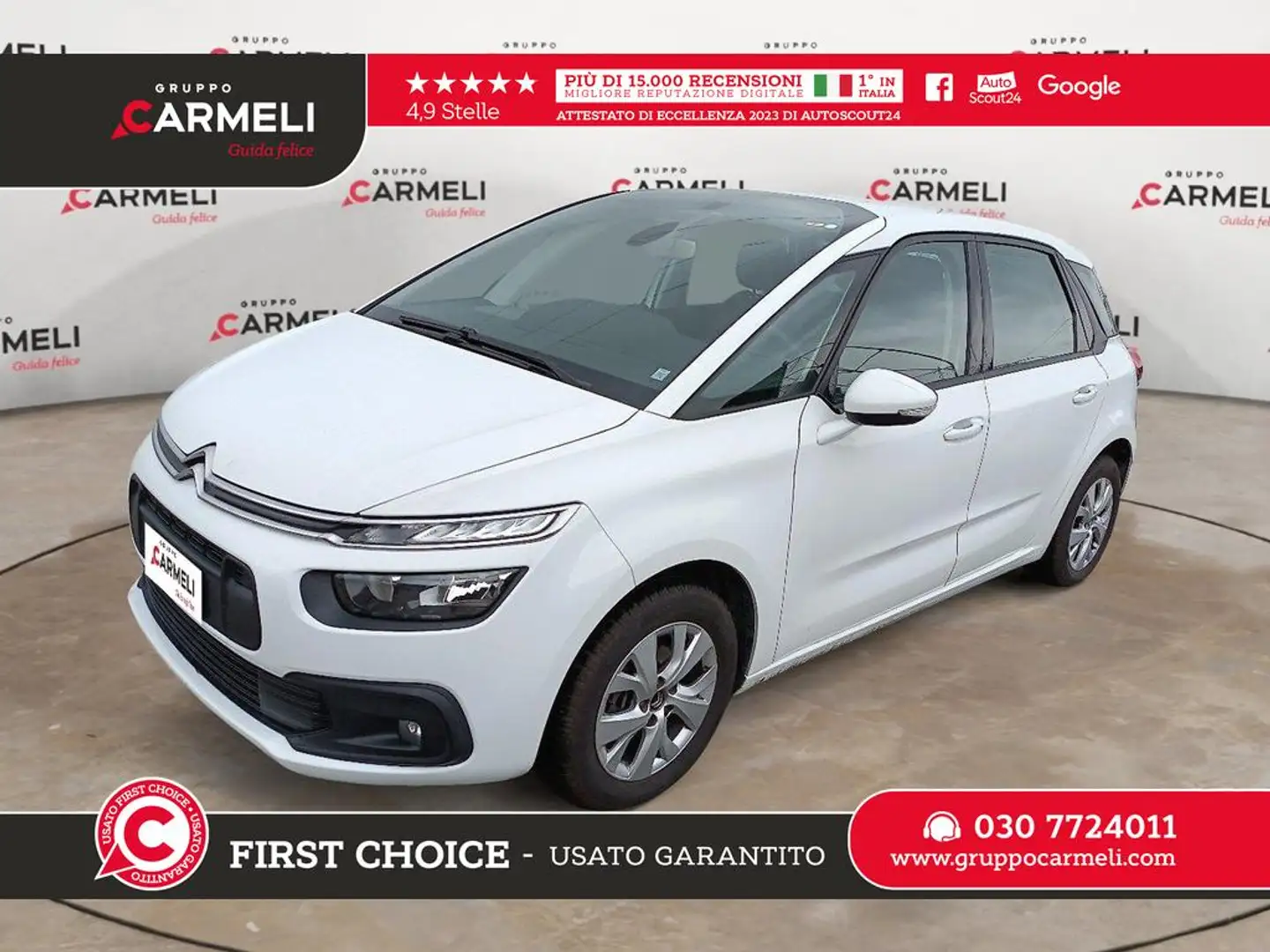 Citroen C4 Picasso 1.6 bluehdi Live s&s 120cv Bianco - 1