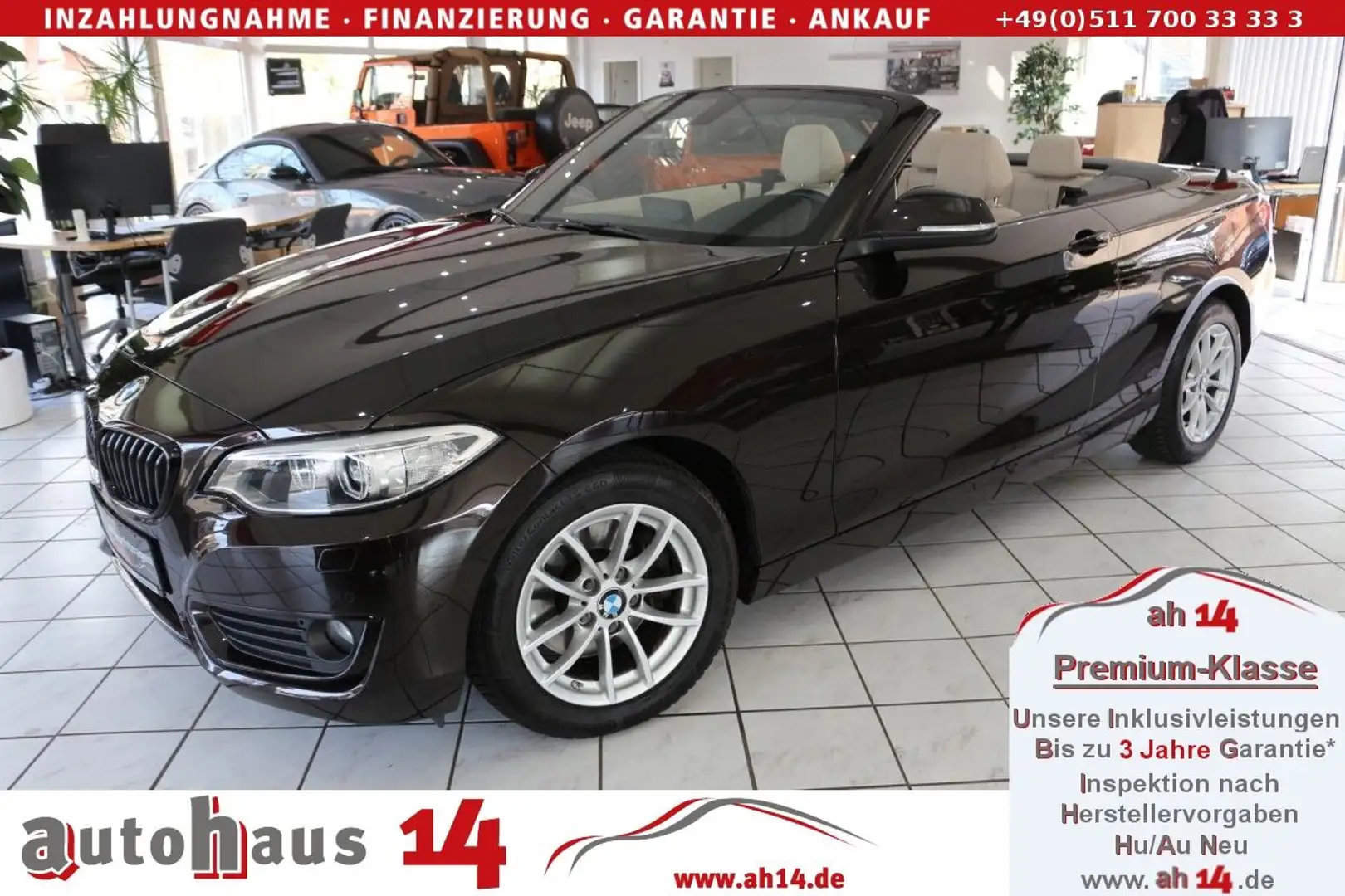 BMW 220 i Cabrio - Automatik-LED-Leder-Navi-PDC-HiFi Brązowy - 1