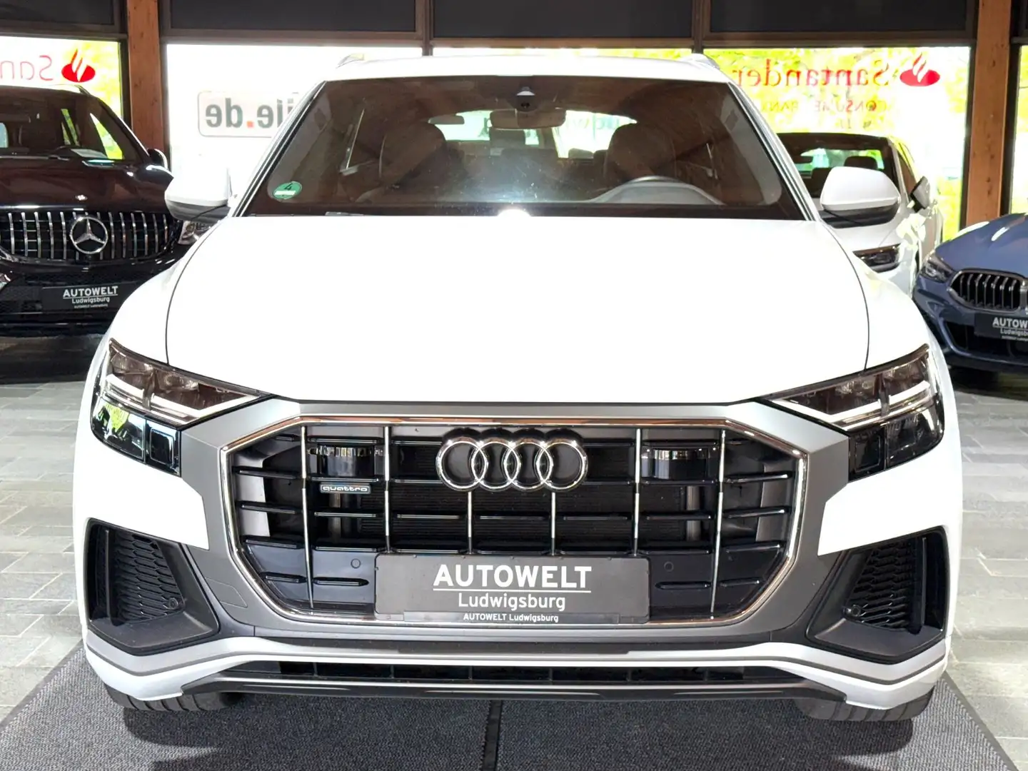 Audi Q8 50 TDI quattro S-Line ACC-LED-NAVI-LEDER-SPUR Blanc - 2