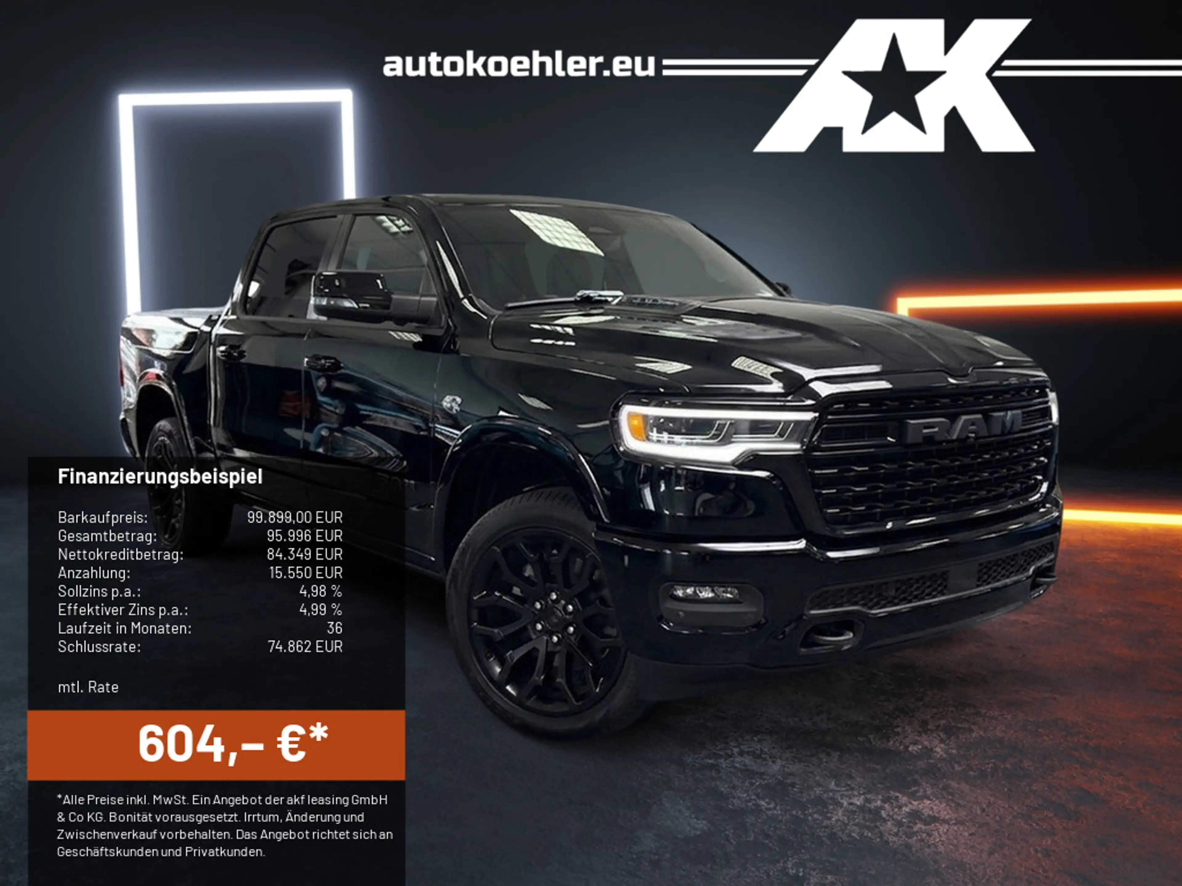 Dodge RAM 1500 Limited Night 5.7L V8, MY26 LED PANO