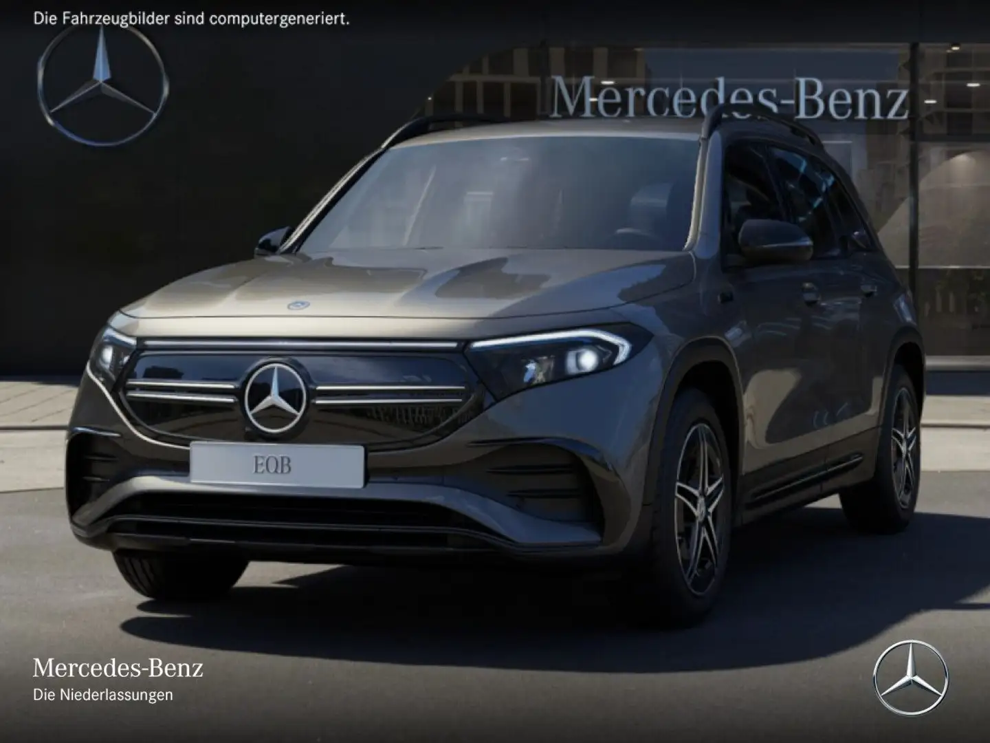 Mercedes-Benz EQB 300 4M AMG+NIGHT+ADVANCED+KAMERA+SPUR Grau - 2