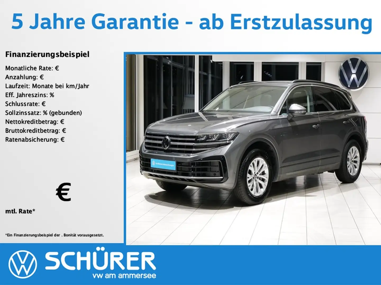 Volkswagen Touareg 3.0TDI Elegance Allradlenkung Pano Stdhz Luft Rkam Grau - 1