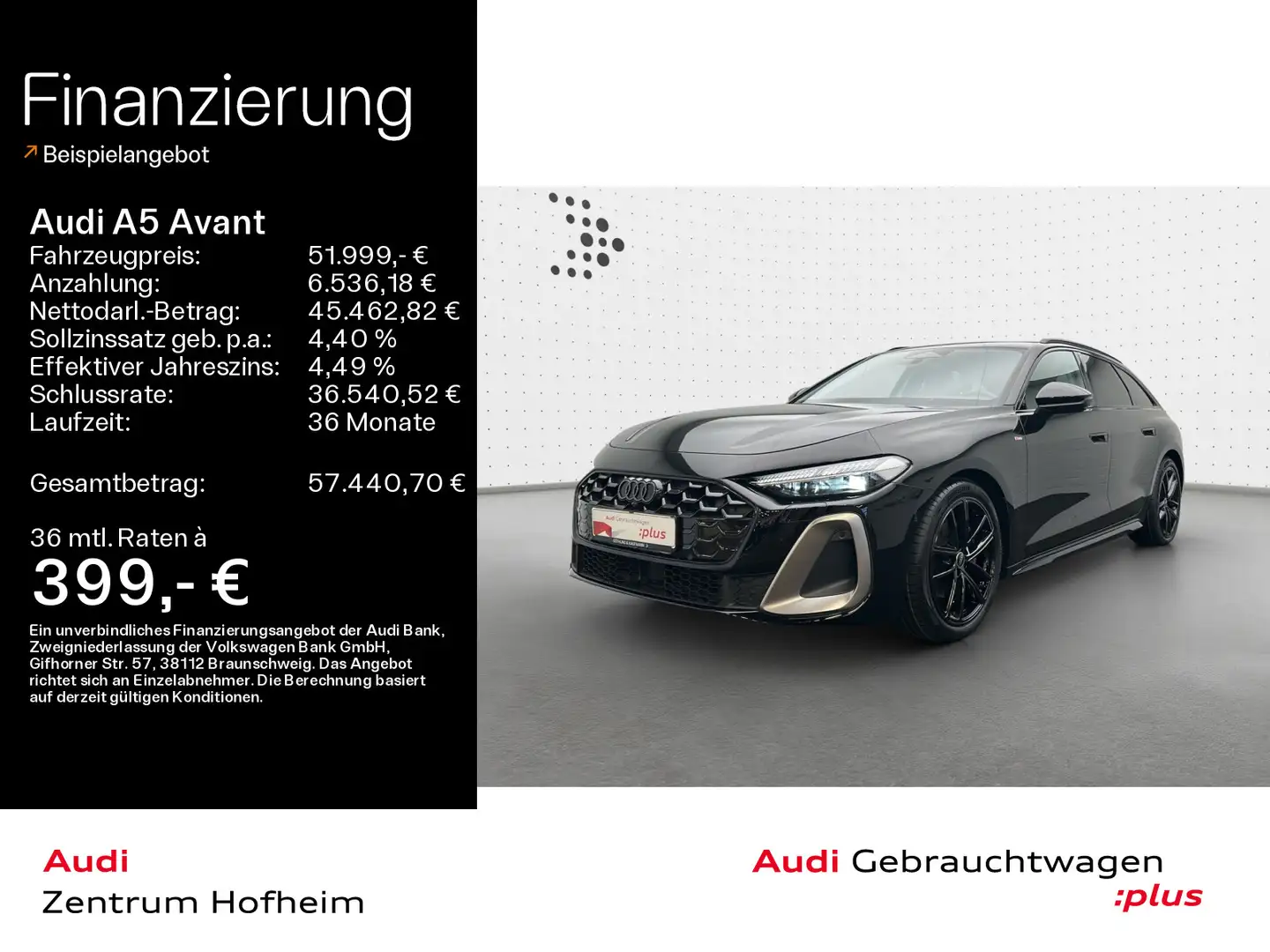 Audi A5 40 TFSI qu S line edition one S tro*B&O Schwarz - 1