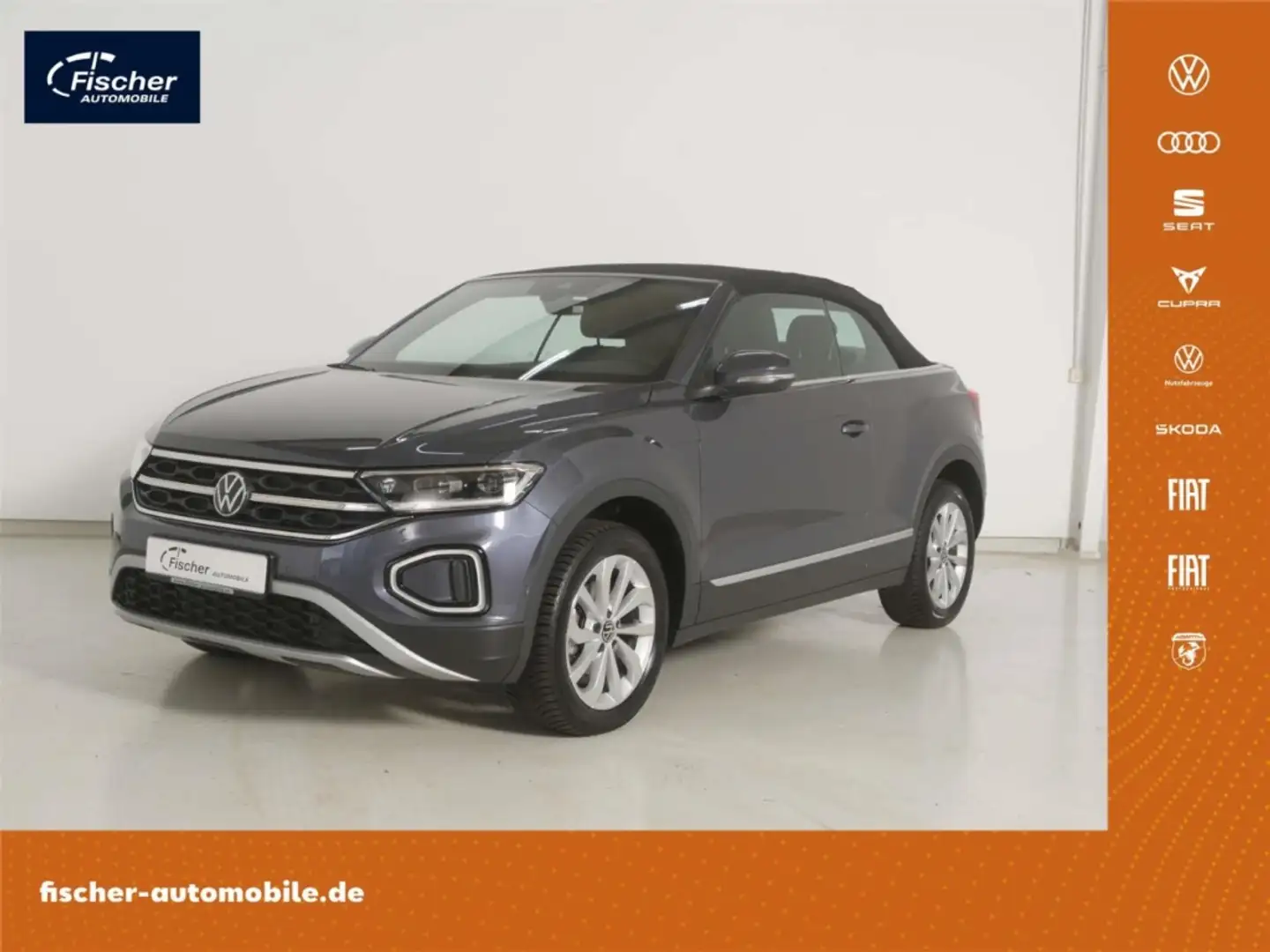 Volkswagen T-Roc Cabriolet 1.5 TSI Style DSG LED/NAV/RFK/SH Grau - 1