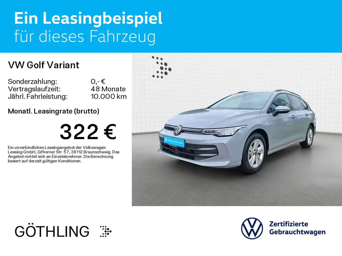 Volkswagen Golf Variant Life 1.5 eTSI *AHK*NAVI*SHZ*HUD*ASG Grau - 2