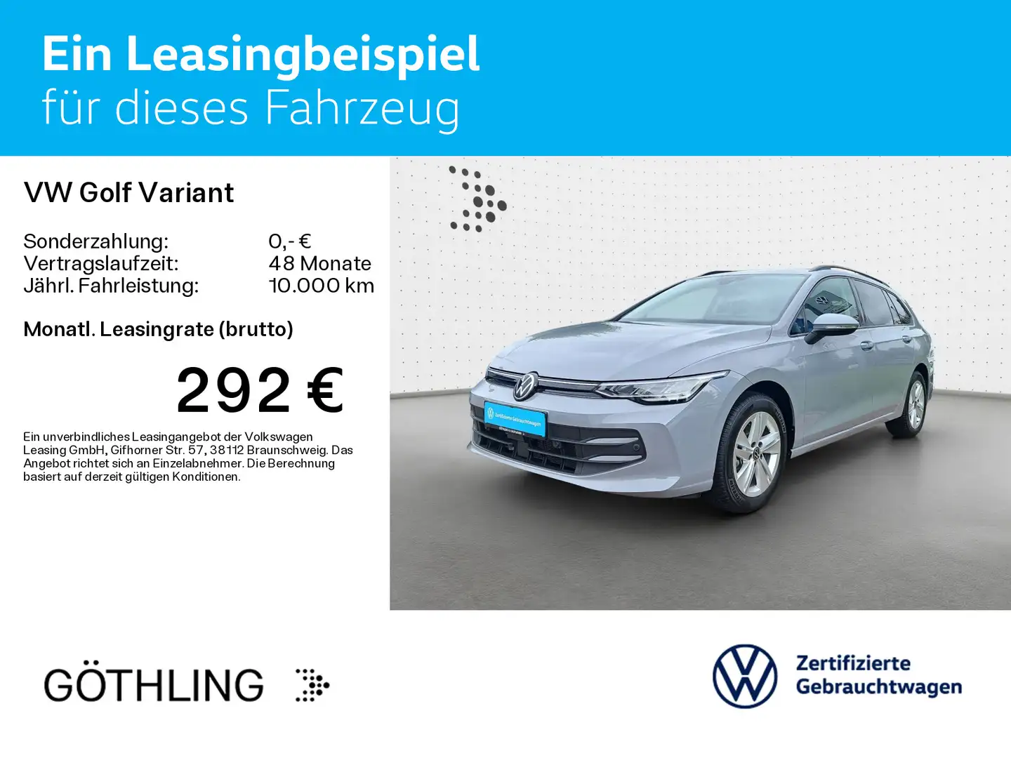 Volkswagen Golf Variant Life 1.5 eTSI *AHK*NAVI*SHZ*HUD*ASG Grau - 2