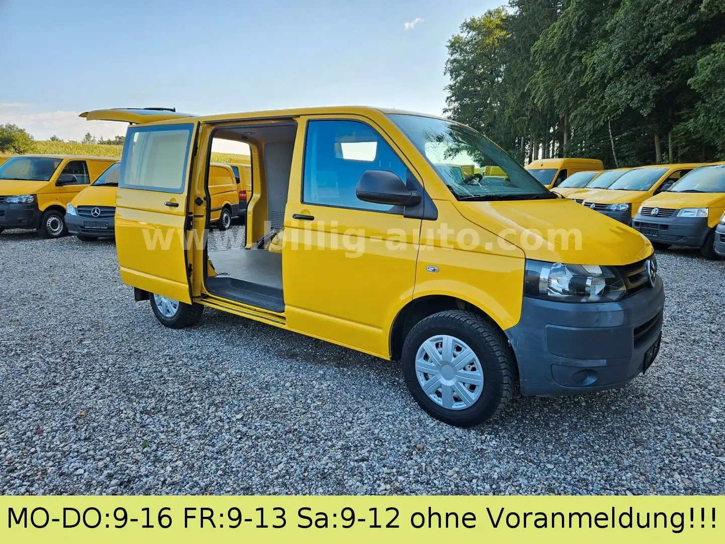 Volkswagen T5 Transporter 2.0TDI EU5*2xSchiebetüre*1.Hand* Gelb - 1