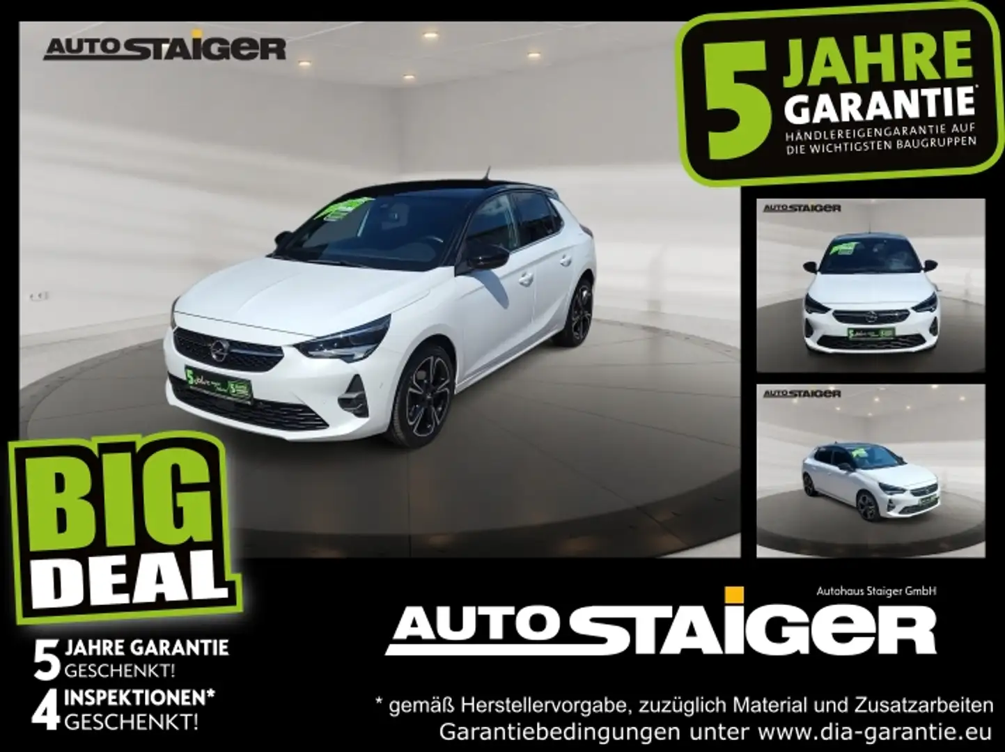 Opel Corsa F 1.2 Turbo Automatik*Navi*Parksns*Sitzhzg Weiß - 1