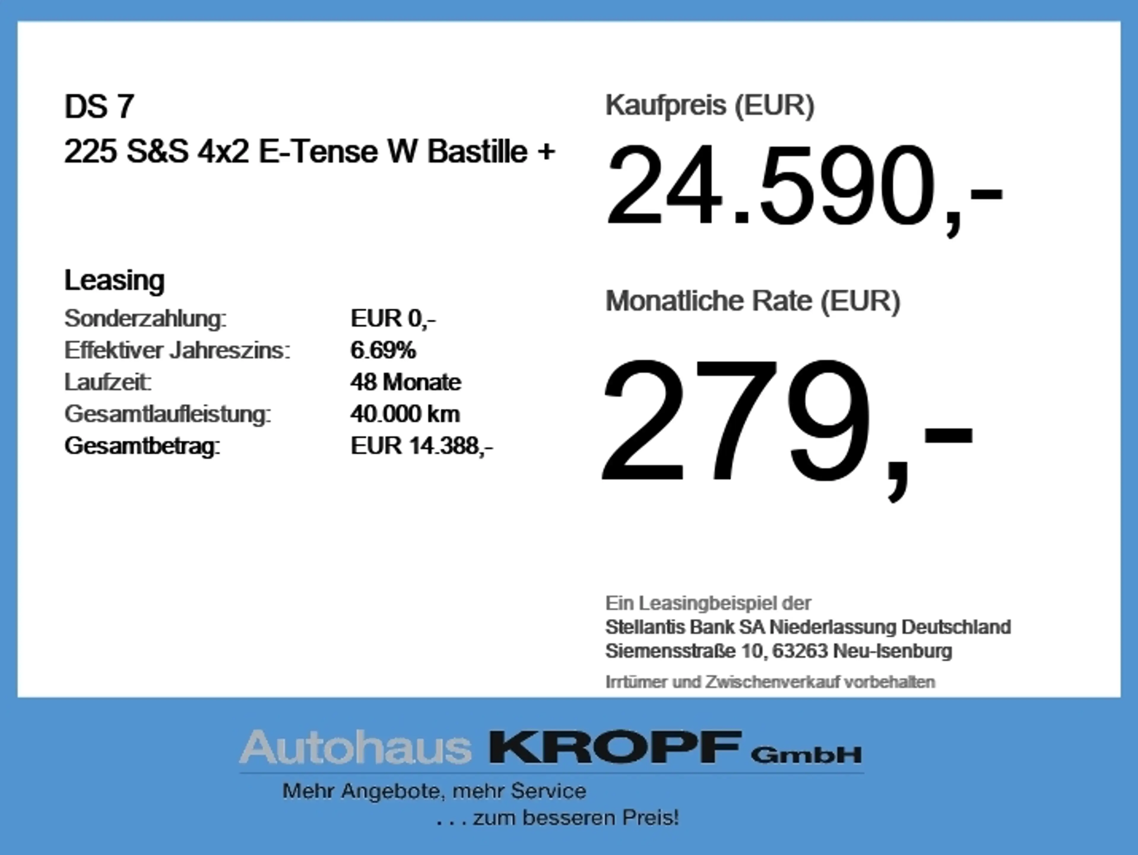 DS Automobiles DS 7 225 S&S 4x2 E-Tense W Bastille + LED+KlimaA — photo 6