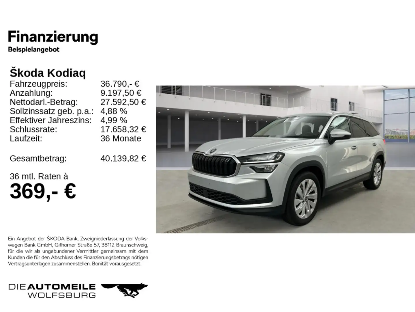 Skoda Kodiaq 1.5eTSI DSG Selection NAVI/ACC/KAM/LED Silber - 2