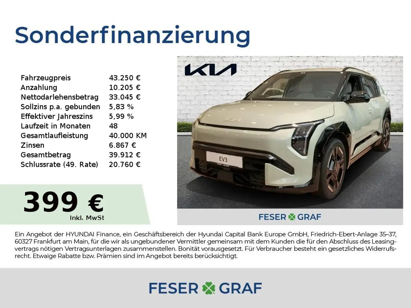 Kia EV3 81.4 kWh GT Line DriveWisePaket COMFORT Grün - 1