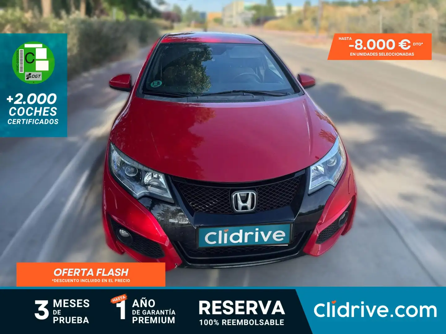 Honda Civic 1.6 i-DTEC Sport Rojo - 1